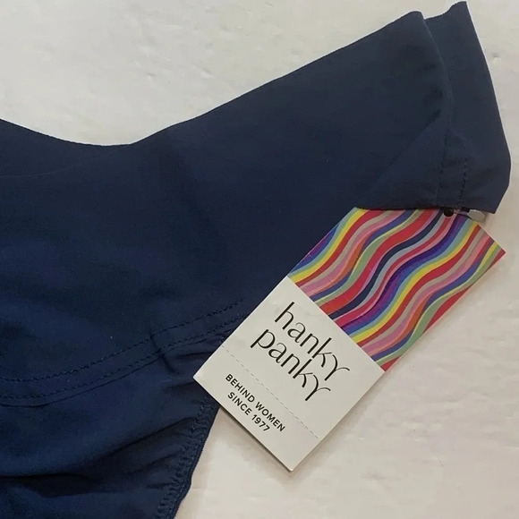 Hanky Panky Thong Blue Natural Rise Small NWT - Picture 9 of 9